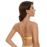 gold crop top