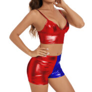 metallic 80s shorts