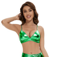 metallic bra