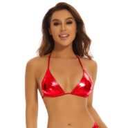 metallic bra