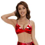 shiny crop top