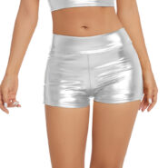 silver shorts for women