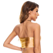 gold crop top