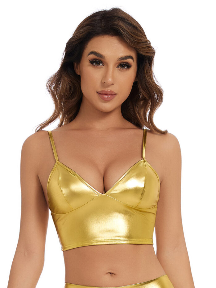 gold metallic top