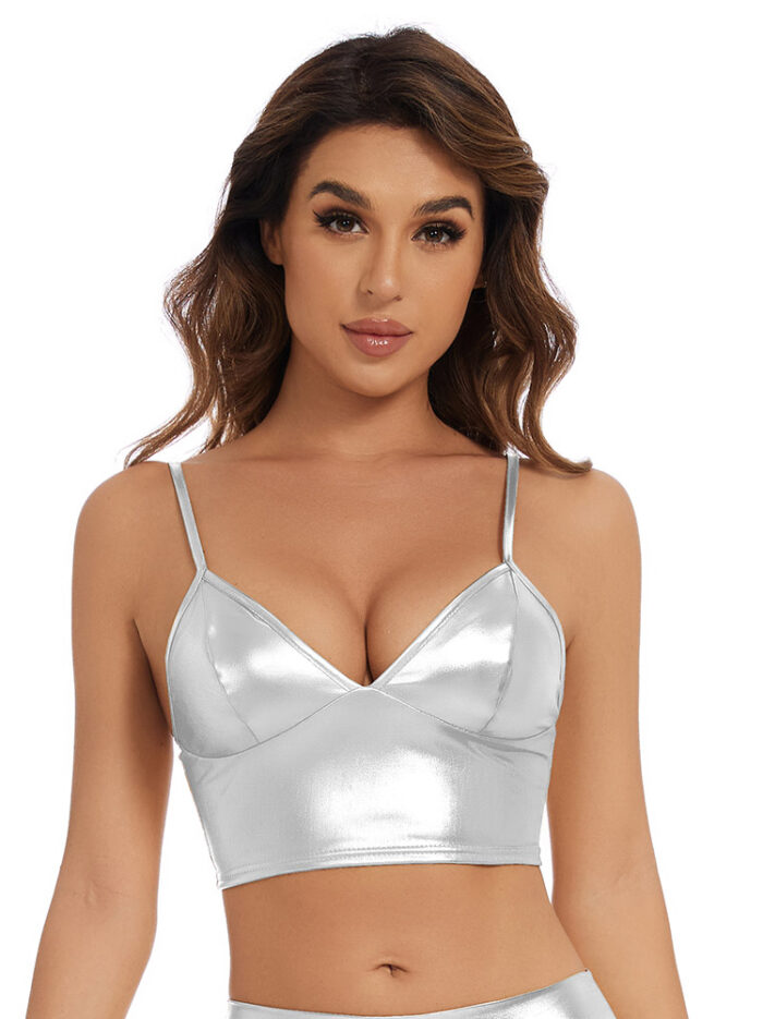metallic festival tops for women