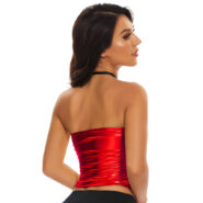 shiny crop top
